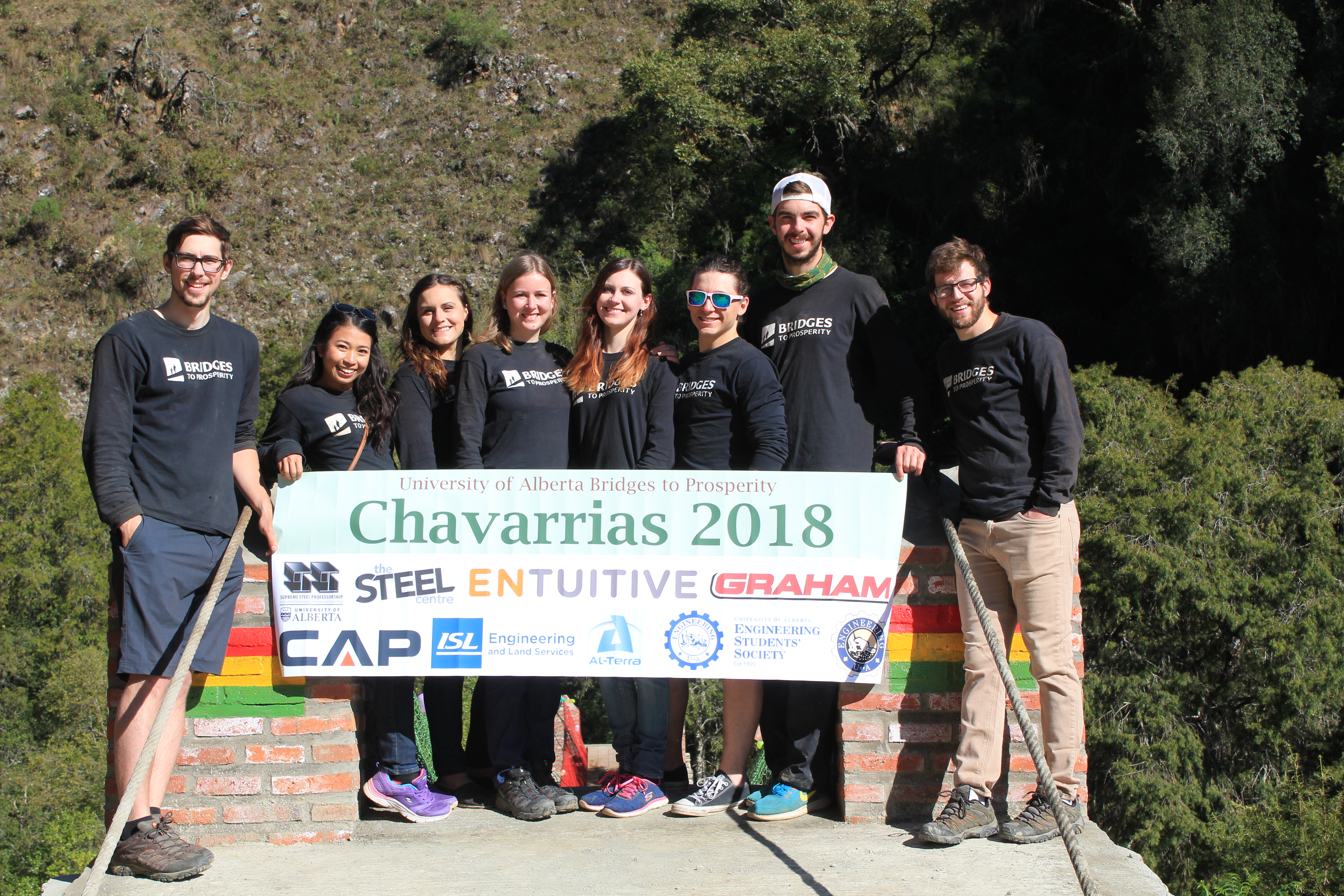 UAlberta Chapter of Bridges to Prosperity working in Chavarrias, Bolivia