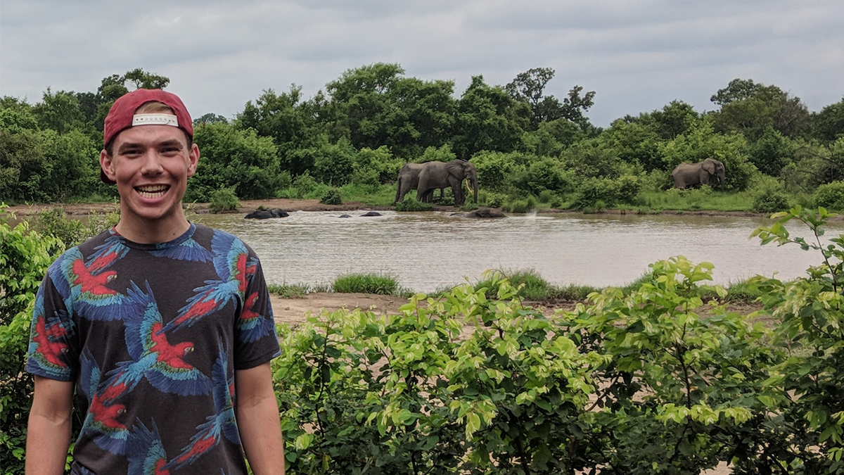 UAlberta mechanical engineering student Austin Zacharko is putting on thousands of kilometres this year gaining valuable international learning experiences. Seen here during his summer placement with Engineers Without Borders in Ghana, Zacharko is spending the 2018 fall term on a research placement at the University of Sydney, Australia. 