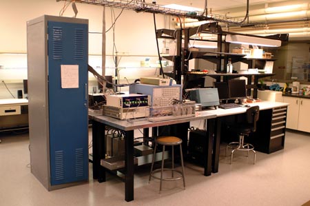 Science lab with technical equipment