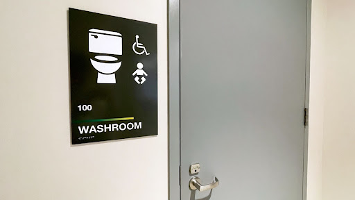 All gender washroom sign