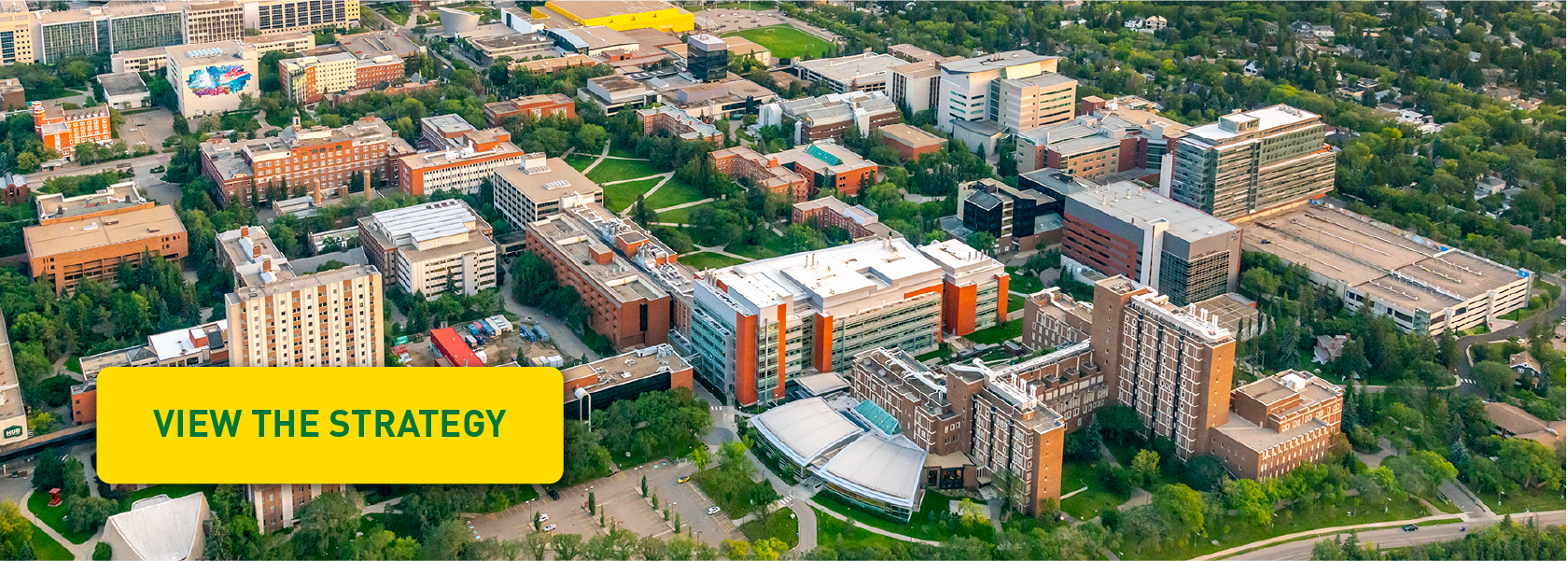 Aerial view of University of Alberta campus