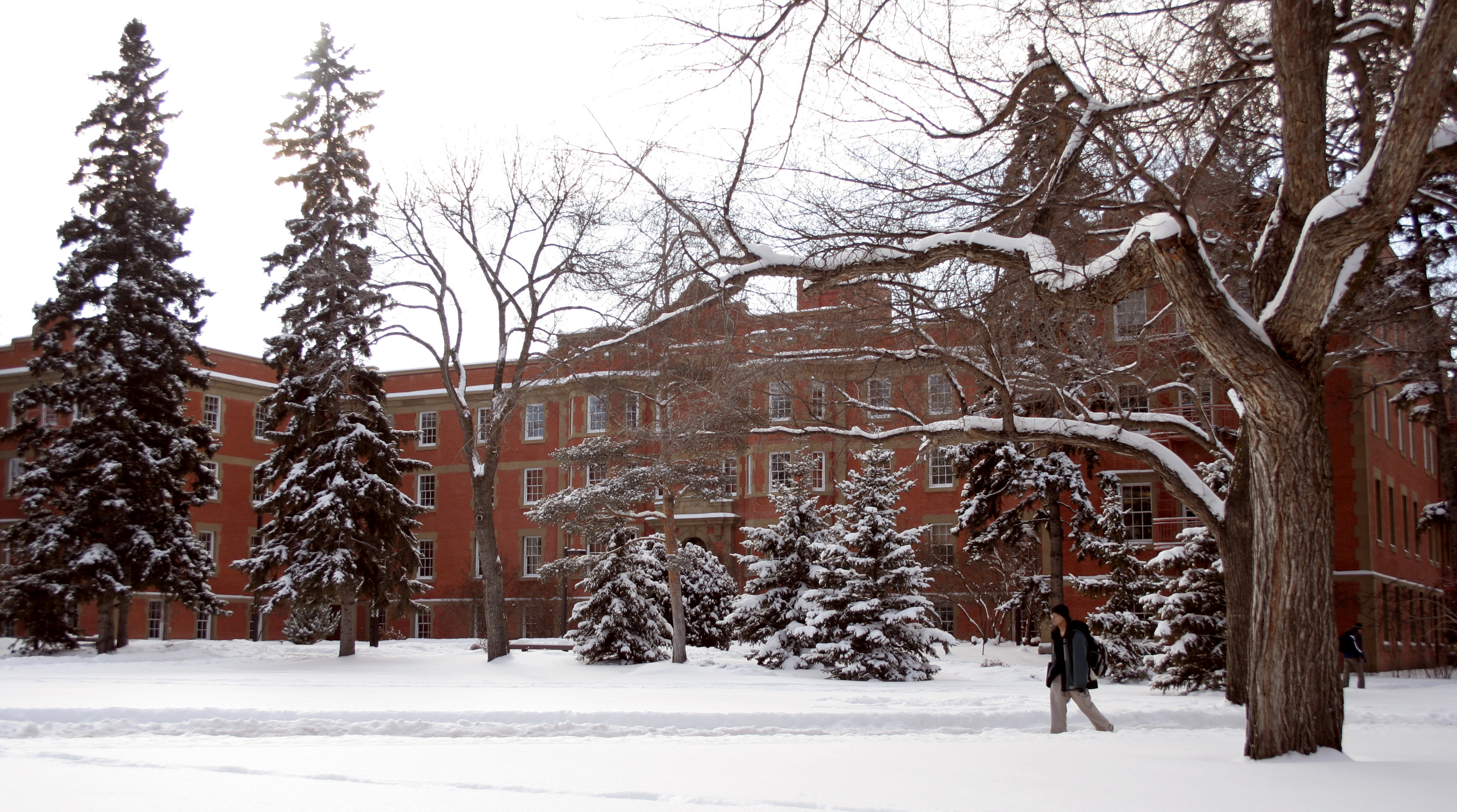 Athabasca Hall in winter