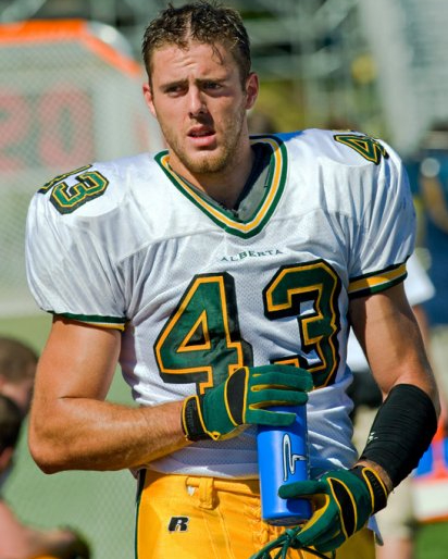 Corey Kuzik during his rookie season with the U of A Golden Bears in 2009