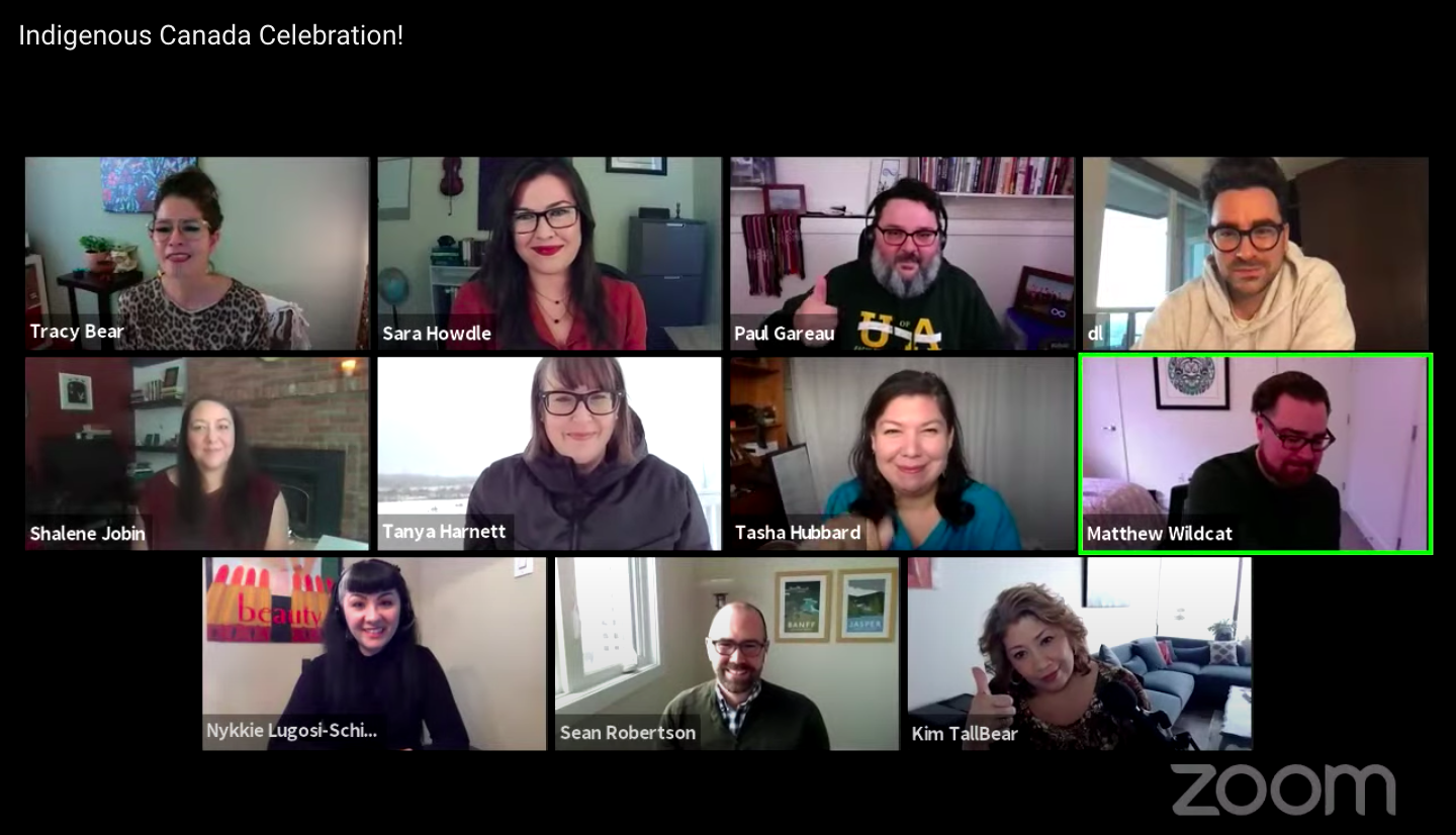 Indigenous Canada zoom meeting with Dan Levy