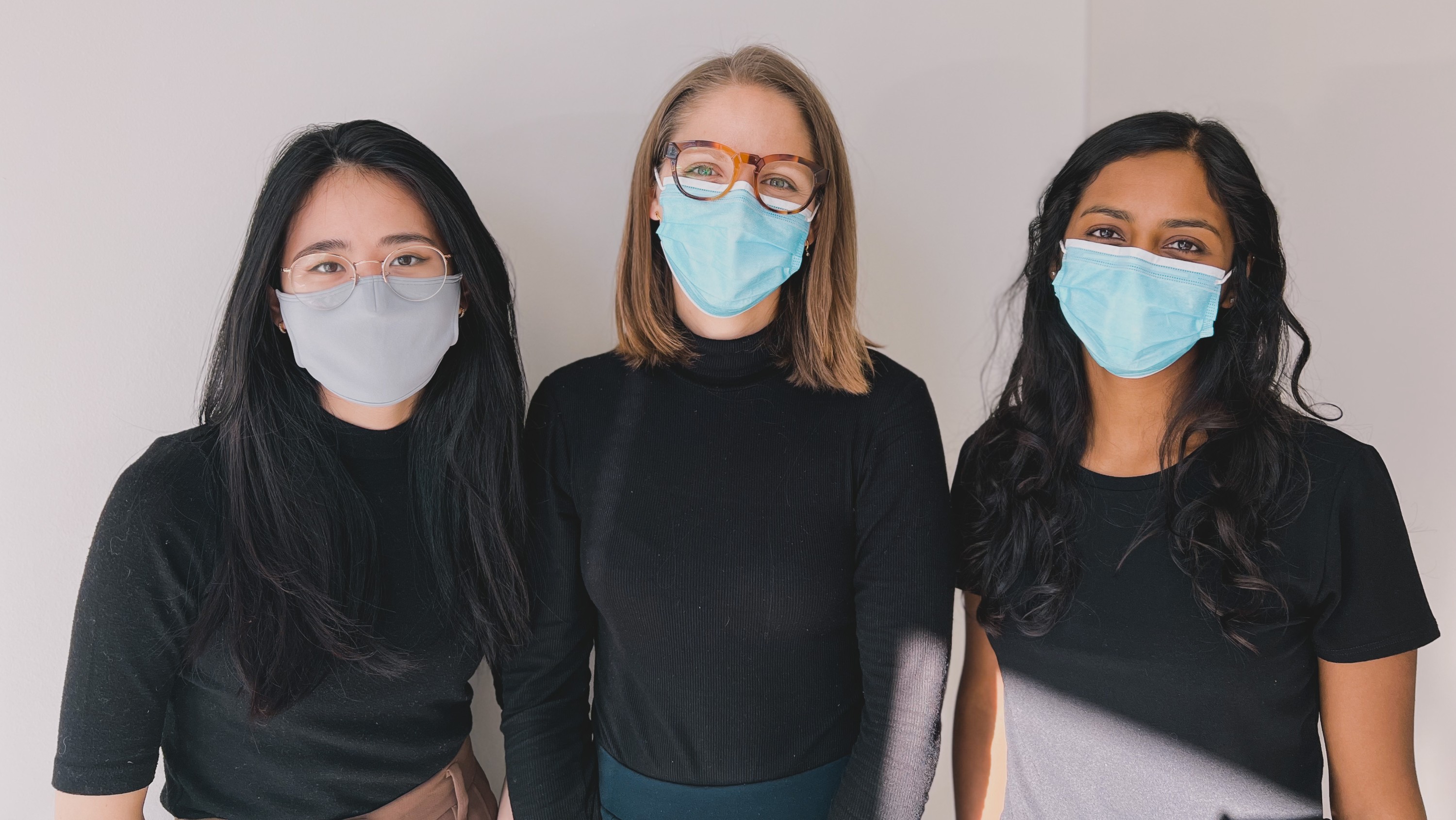 Meghan Riddell (centre) with trainees Jasmine Nguyen (left) and Sumaiyah Shaha. (Photo: Supplied)