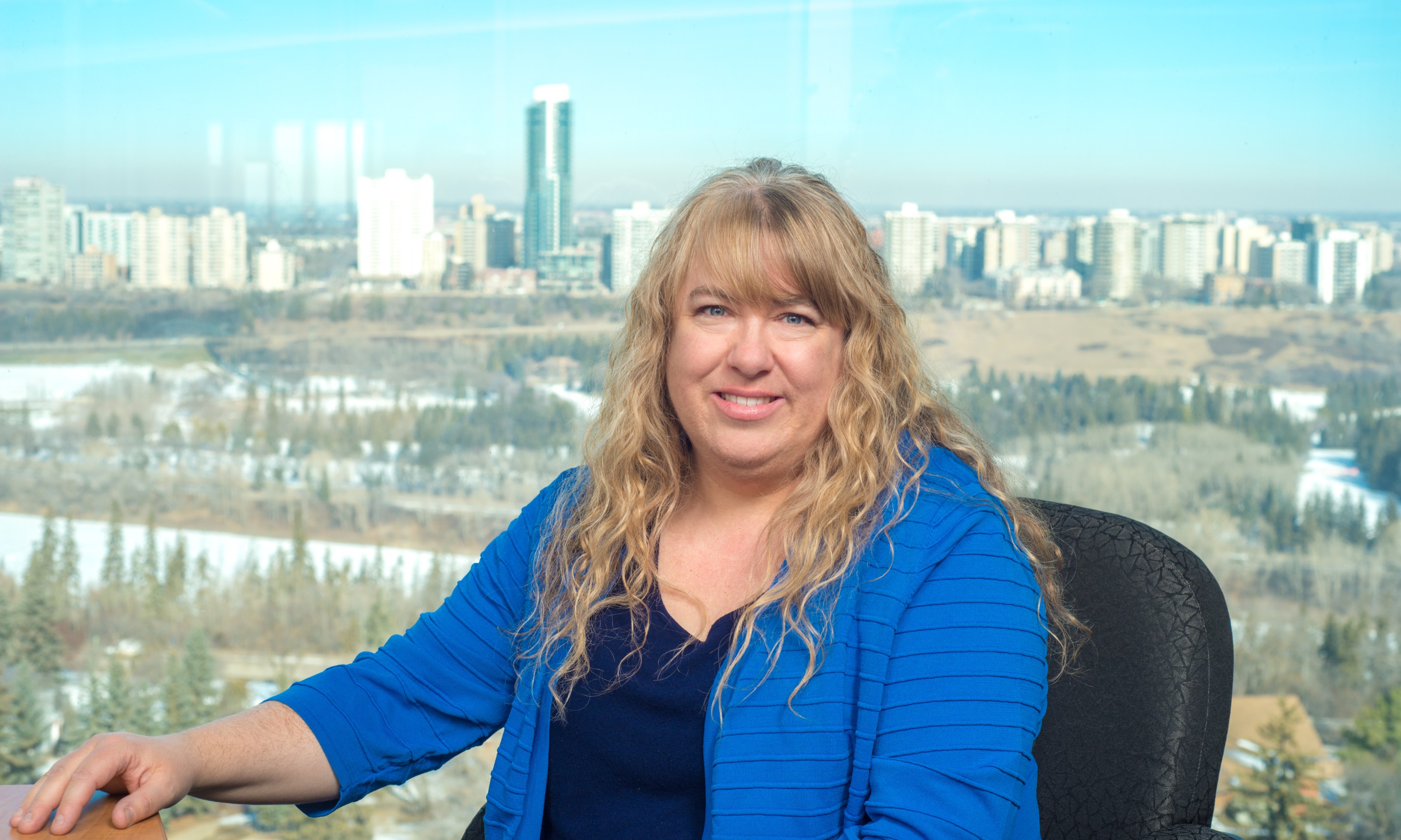 Janet A. W. Elliott is pictured in her office overlooking Edmonton's river valley and downtown. (Photo: Supplied)