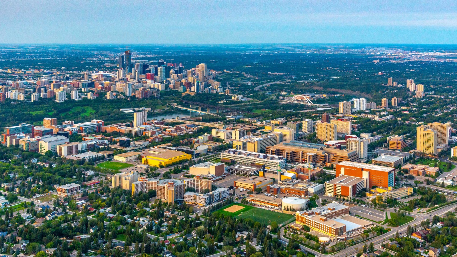 Aerial photo of the University of Alberta's North Campus