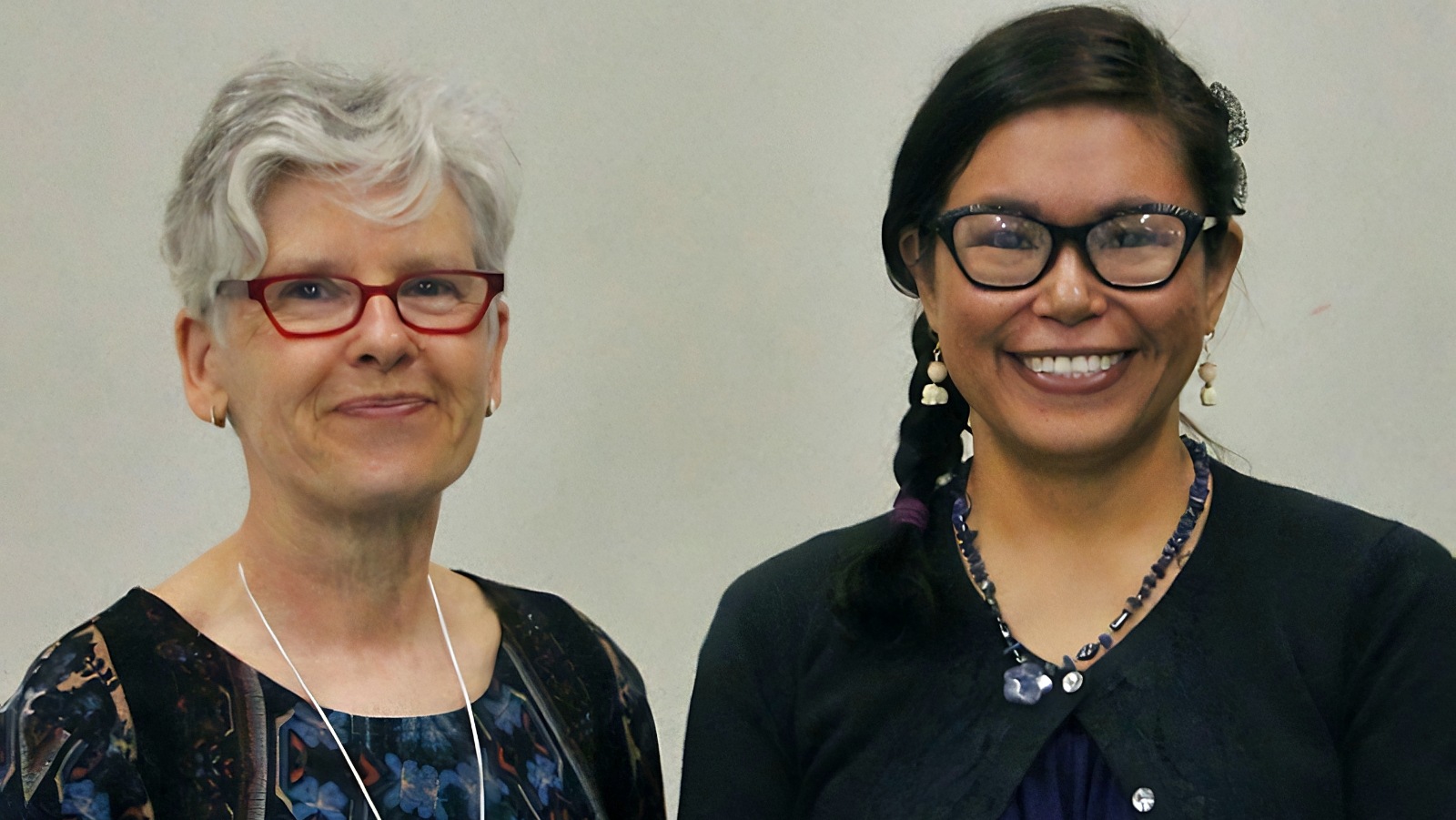Luwana Listener (right) and Sue Ross gathered strategies for aging well from Indigenous women in Maskwacîs through sharing circles. “Every single one of them has their own expertise and gifts to share with the community,” says Listener. (Photo: Supplied)
