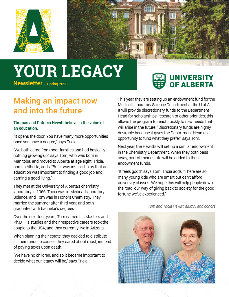 Your Legacy Spring 202e newsletter