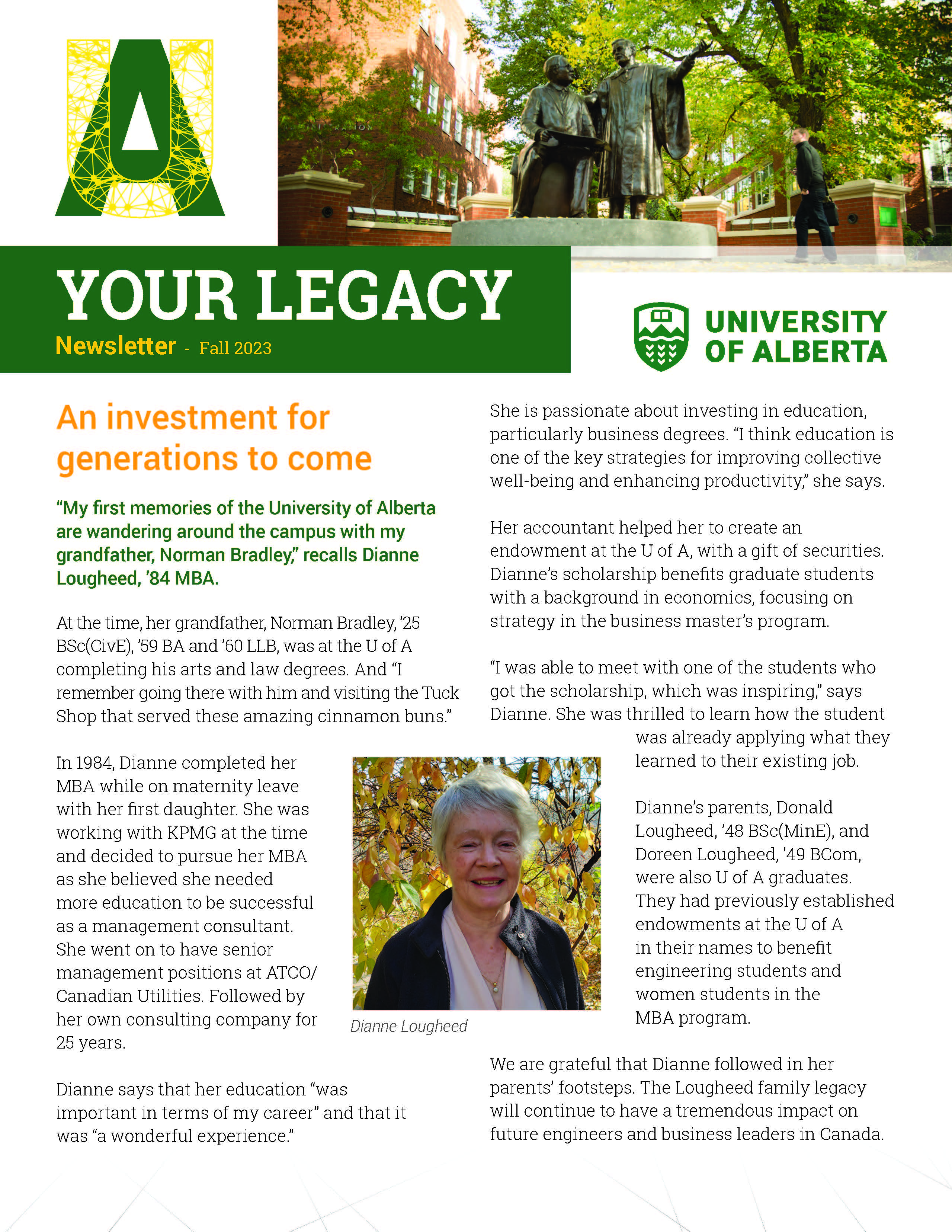 Your Legacy Fall 2023 newsletter