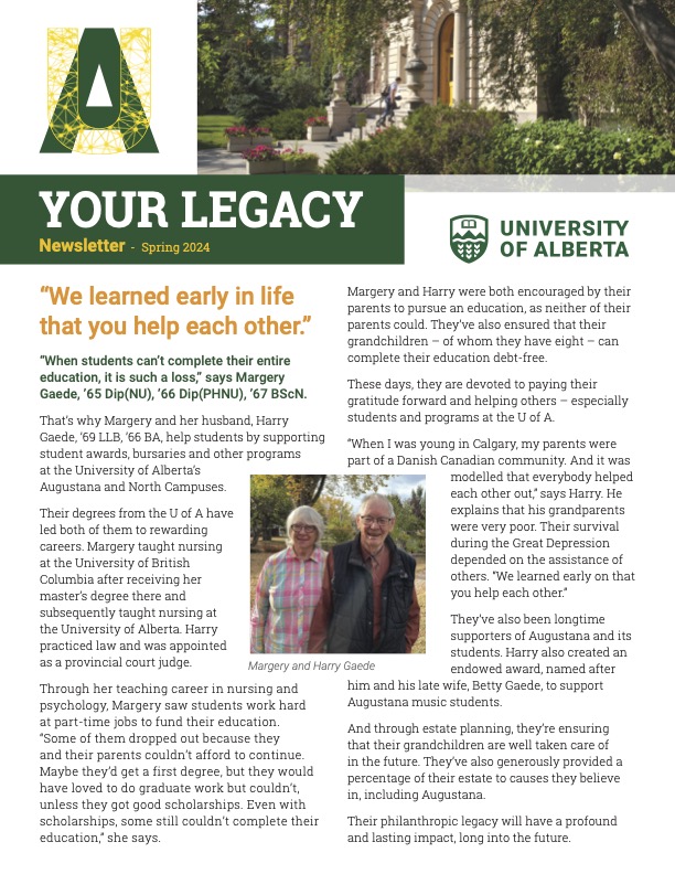 Your Legacy Spring 2024 newsletter