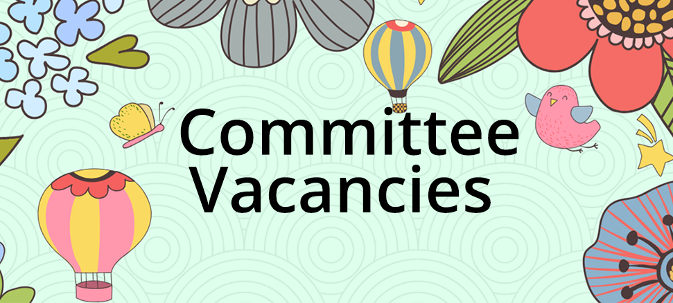 Banner with text: Committee Vacancies for GSA Councilors
