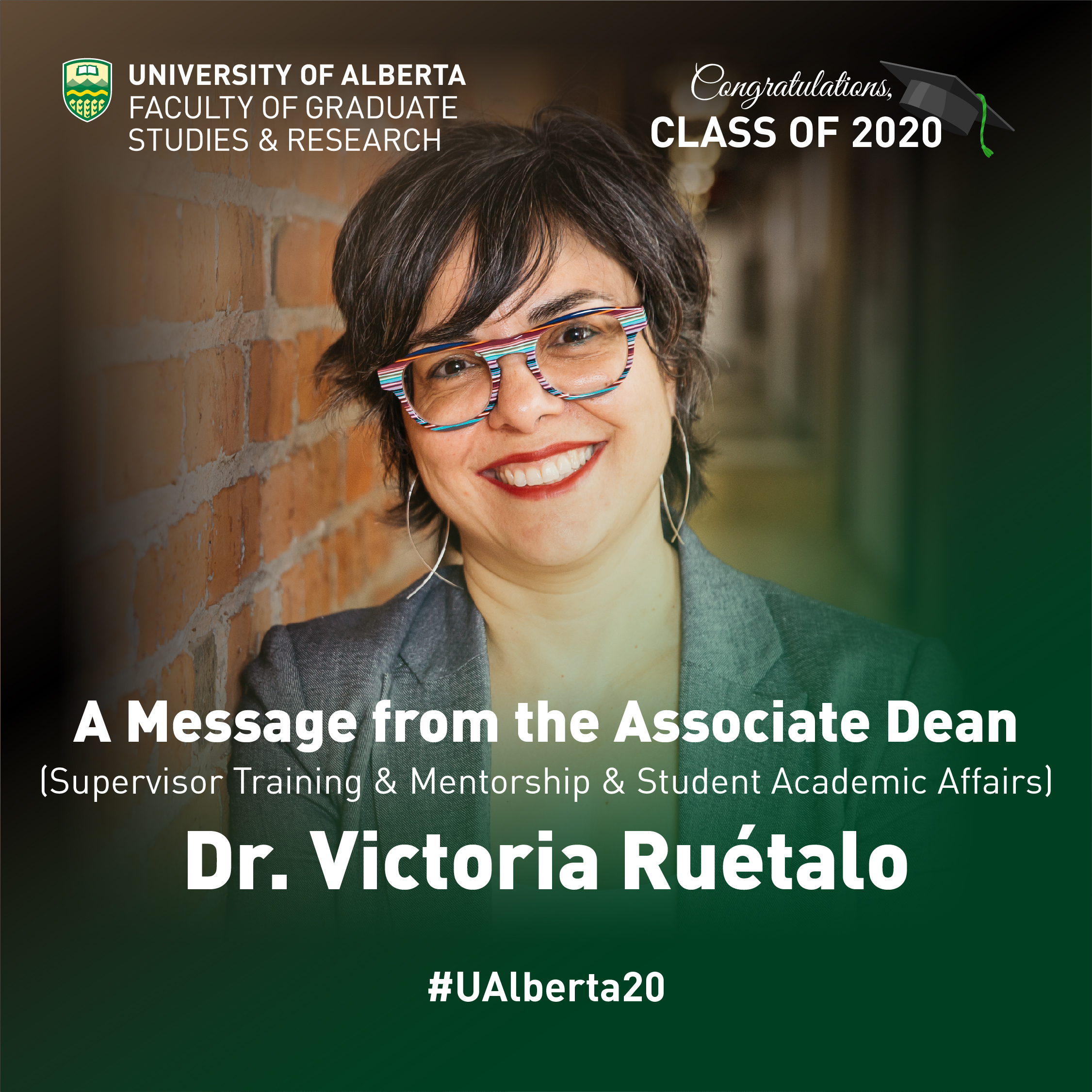 A Message from Dr. Victoria Ruétalo, FGSR Associate Dean (Supervisor Training & Mentorship & Student Academic Affairs)