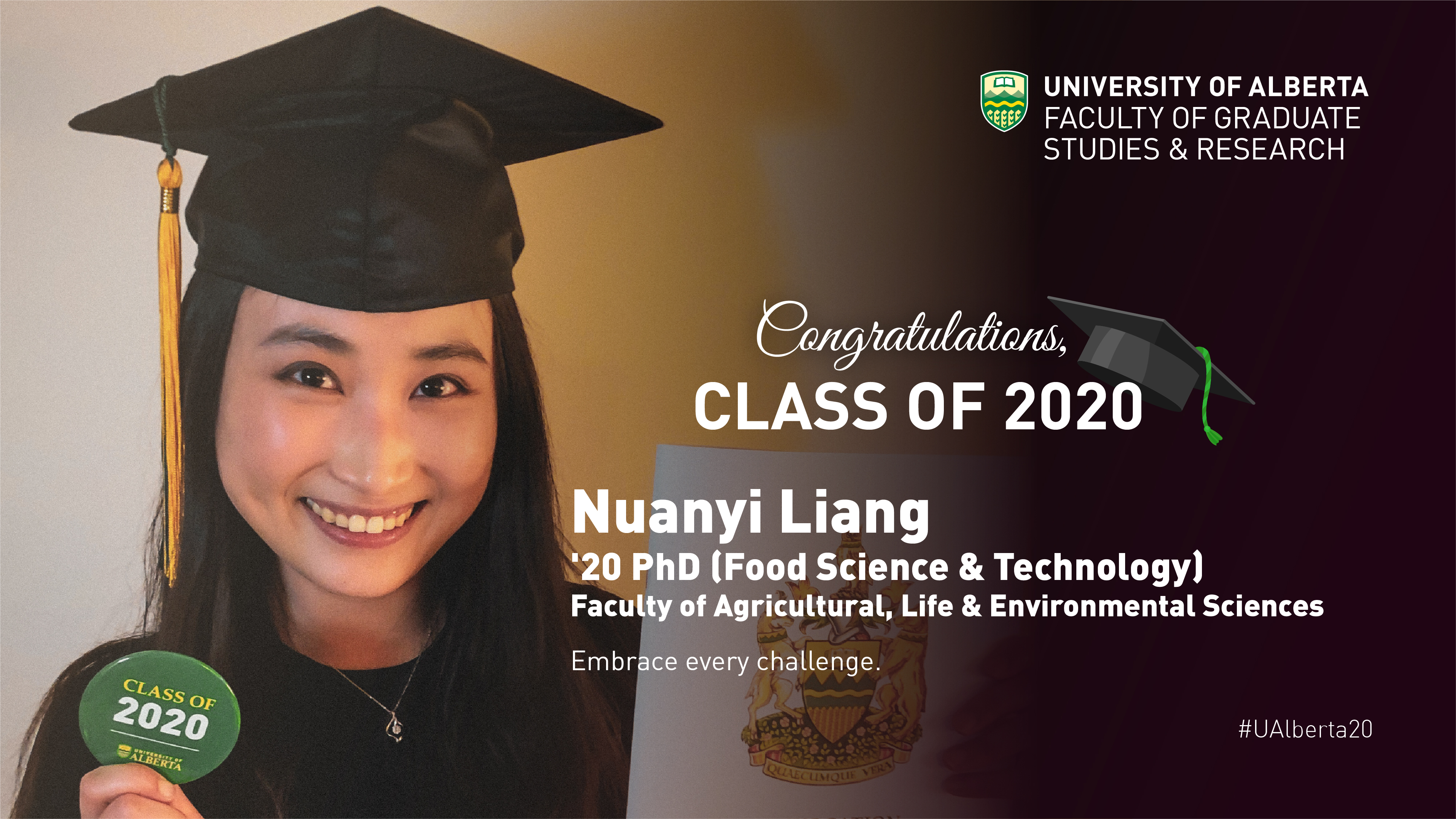 Insight from our Graduates | Nuanyi Liang, '20 PhD (Food Science & Technology)