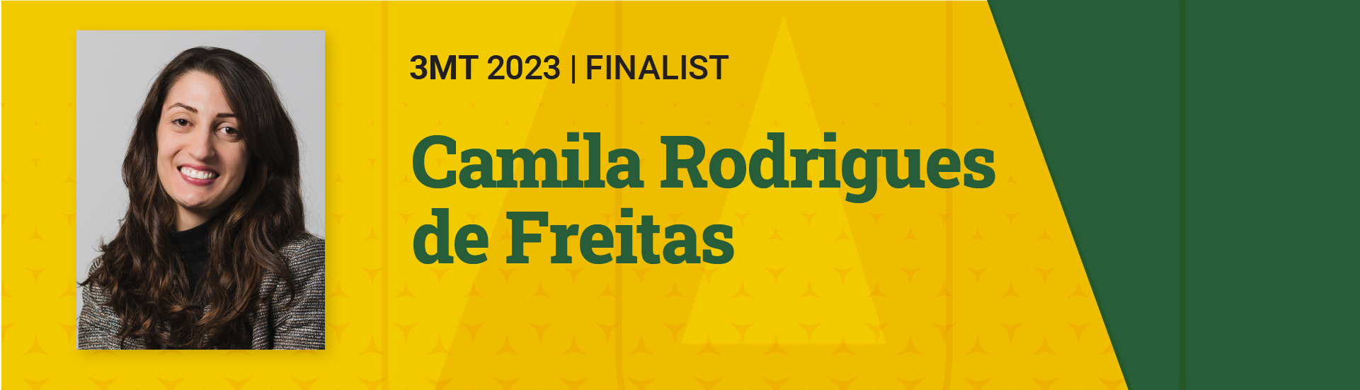 3MT 2023 Finalist Camila Rodrigues de Freitas 