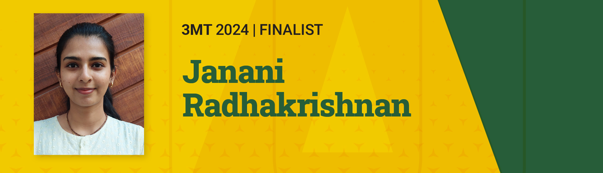 3MT 2024 Finalist Janani Radhakrishnan