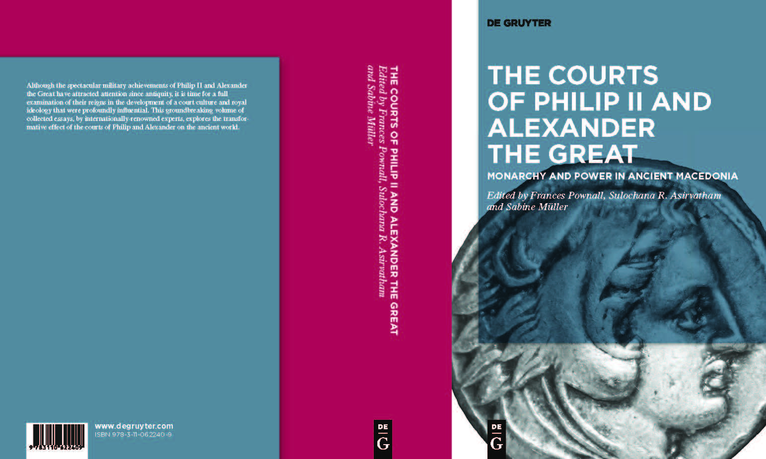 The Courts of Philip II and Alexander the Great Monarchy and Power in Ancient Macedonia cover featuring an ancient coin