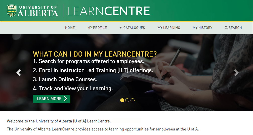 LearnCentre homepage