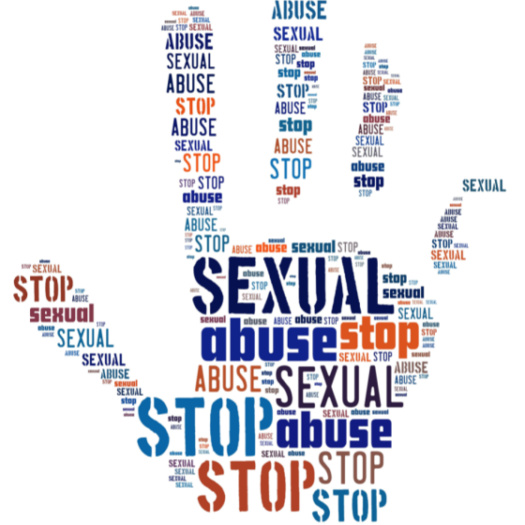 Stop Sexual Abuse - Words in Shape of Hand