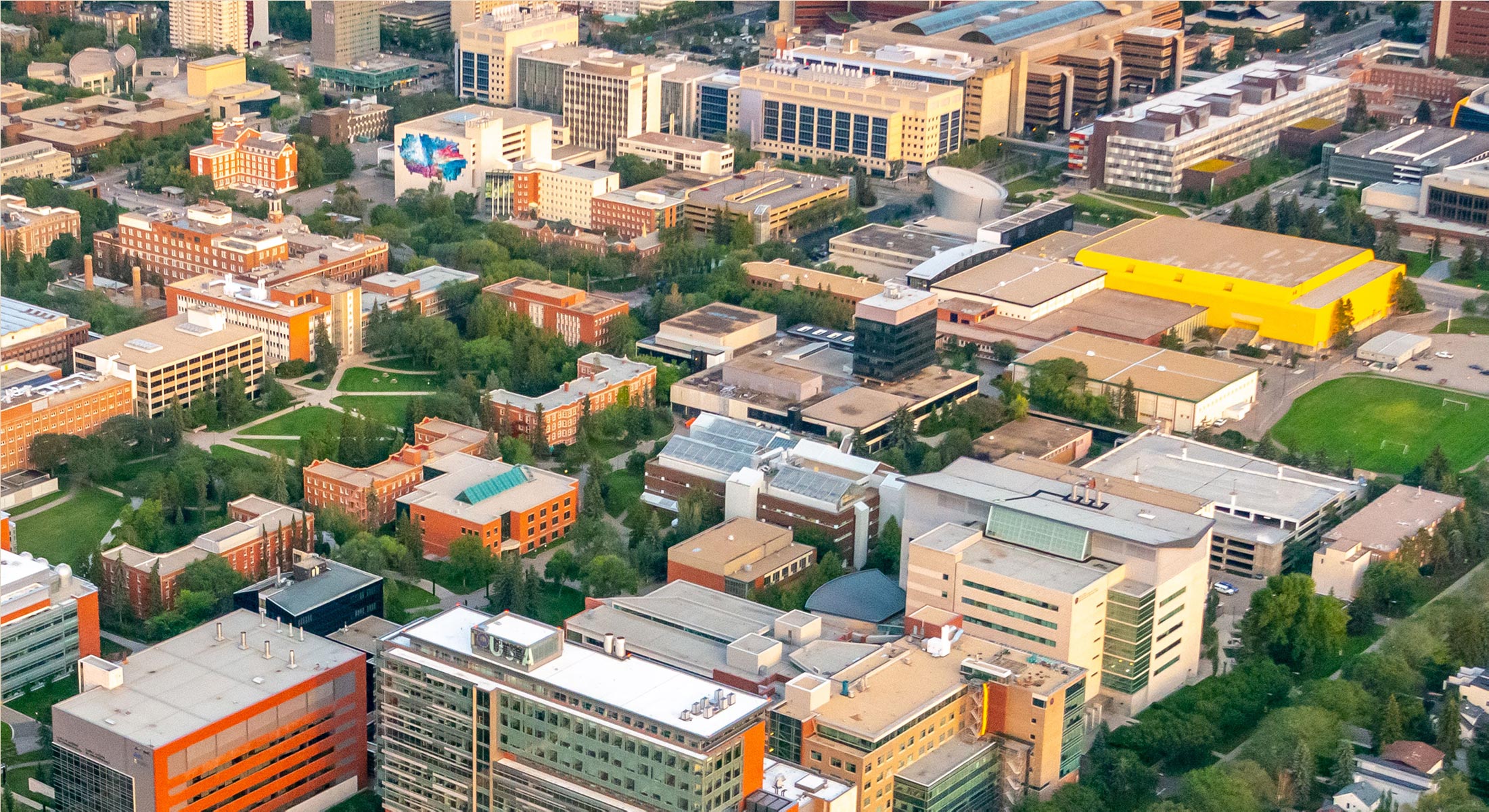 Aerial view of U of A campus
