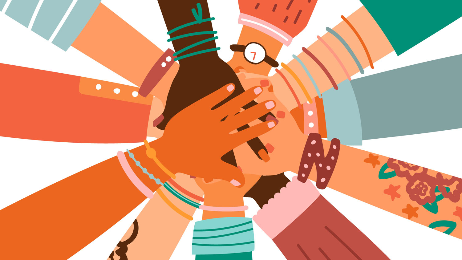 Employment newsletter image of people holding hands