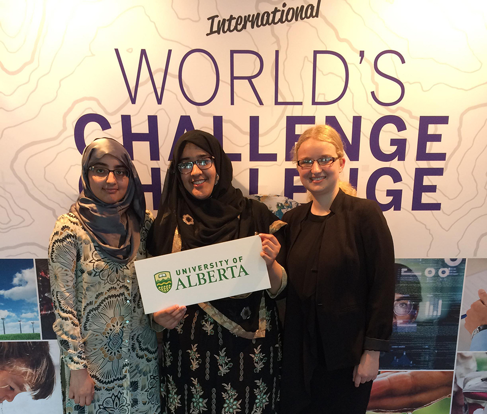 UAlberta Team: Syeda, Raeha and Ronja, at World