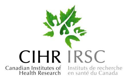 CIHR Canadian Institute of Health Research / IRSC Instituts de recherche en sante du Canada