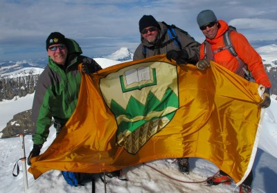 Dean Kerry Mummery with Drs. John Spence and Zac Robinson on Mt. Athabasca