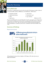 2013 Alberta Survey on Physical Activity Executive Summary