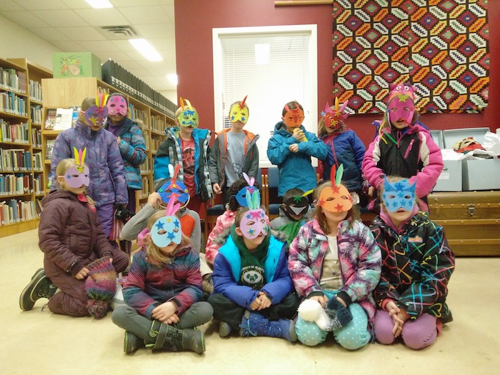 The Grade 2 Class from Garneau School at the Kule Folklore Centre
