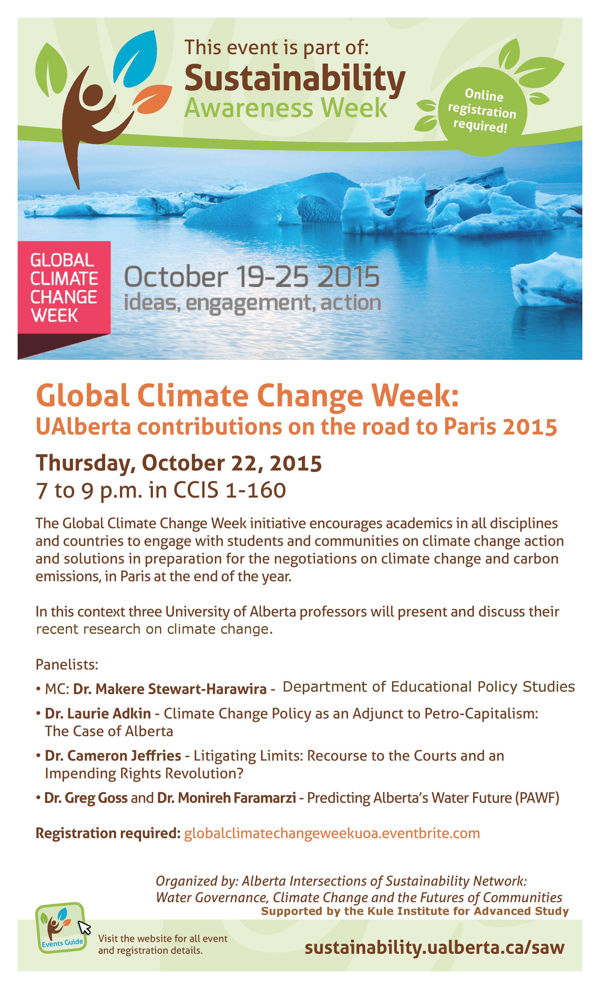 Global Climate Change Week Kule presentation poster
