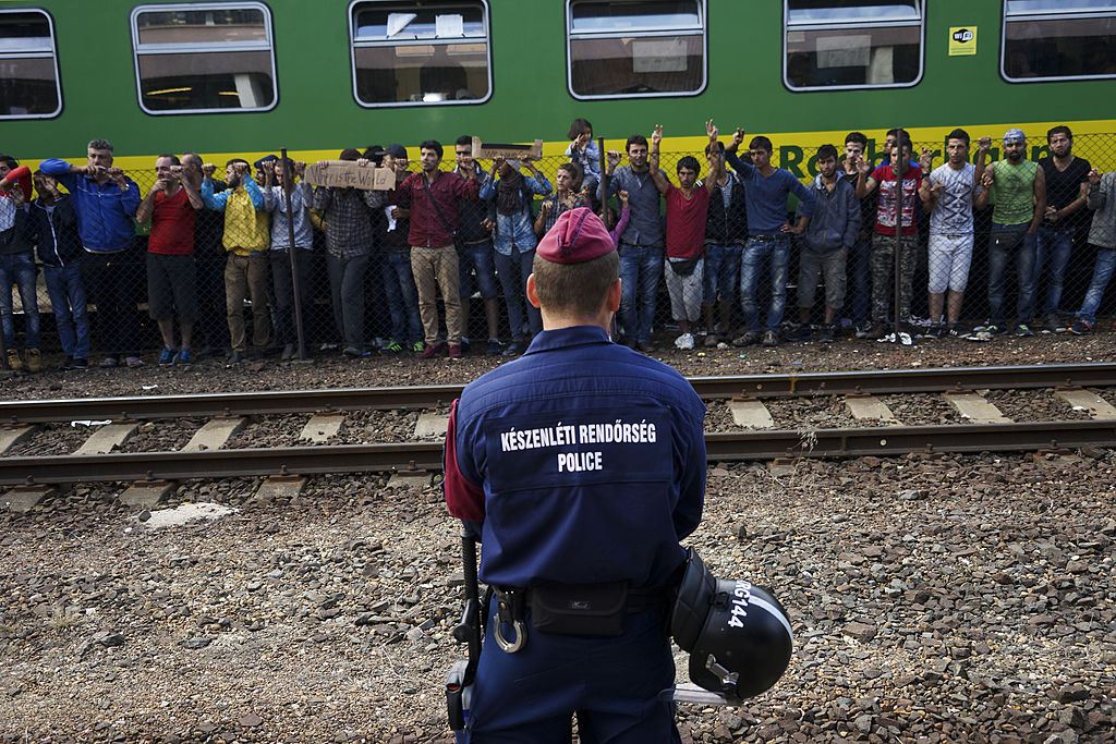 Syrna refugees strike at the platform of Budapest Keleti railway station. By Mstyslav Chernov (Own work) [CC BY-SA 4.0 (http://creativecommons.org/licenses/by-sa/4.0)], via Wikimedia Commons