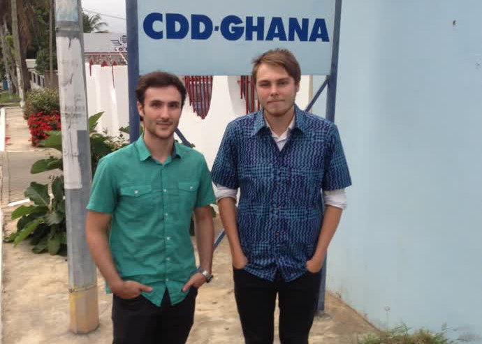(l-r) Filippo Titi, UAlberta Law 2L student, and Robert Creamer, McGill University graduate student and fellow intern at CDD-Ghana