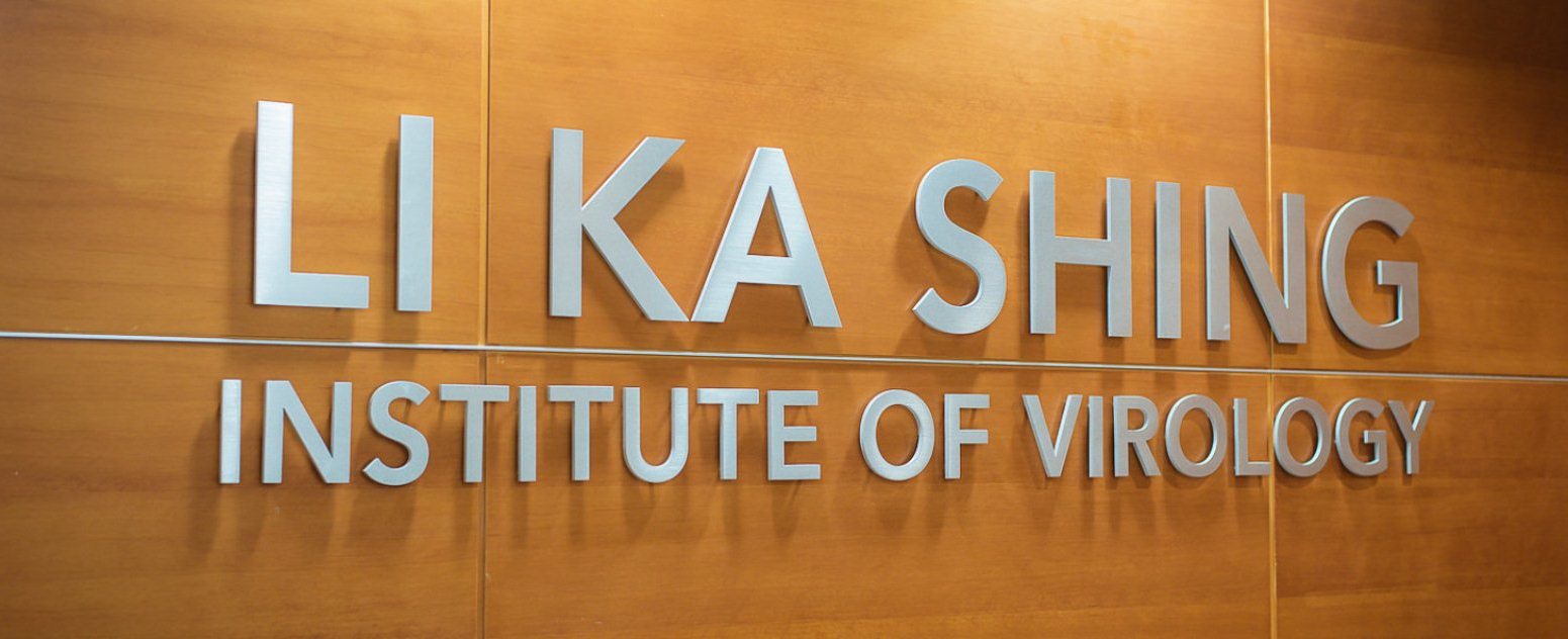 The Li Ka Shing Institute of Virology waiting area sign