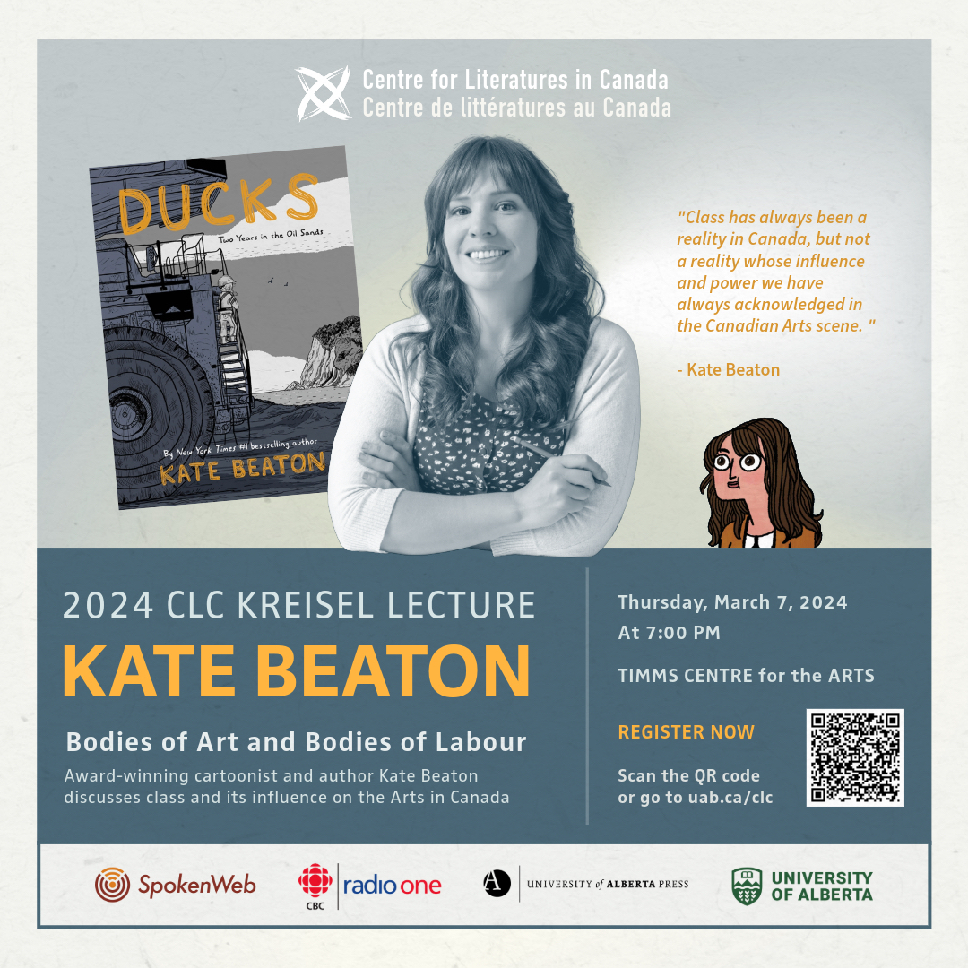Register Now Social Media Poster for Kate Beaton Kreisel Lecture