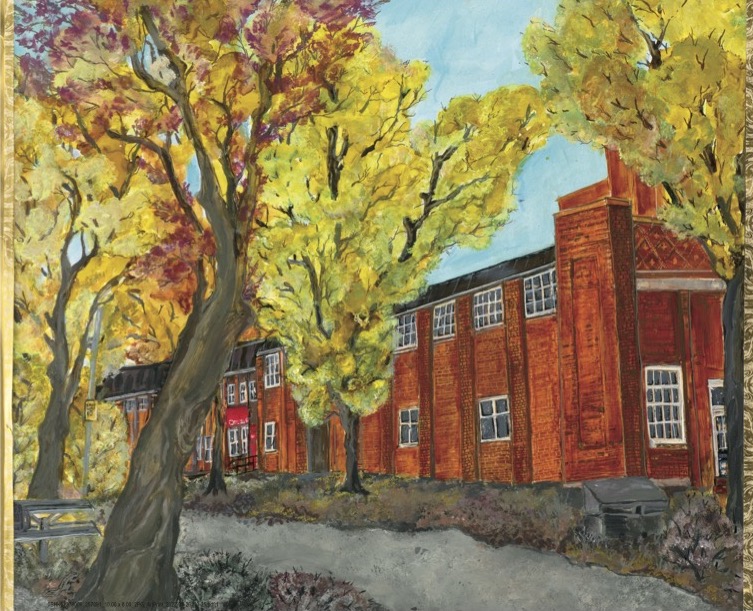 Art piece called The Intersection, by MSc student Jasmine Maghera, ‘19 BSc, showcases the University of Alberta Powerplant during the colourful autumn time. It was done using alcohol ink, acrylic paint and fine tip acrylic paint marker to capture the vibrance and colour of the area.