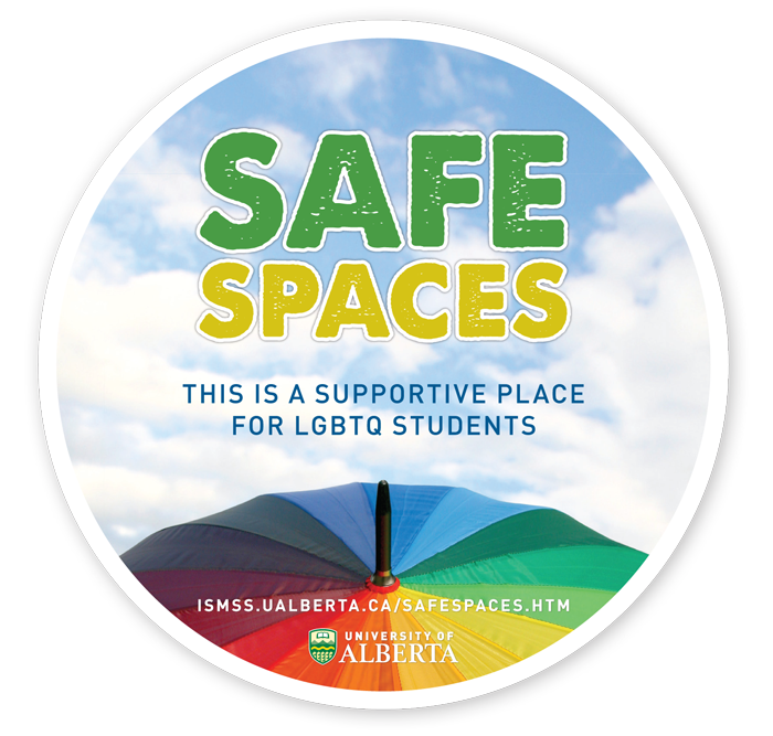 Safe Spaces sticker, this is a supportive place for LGBTQ students