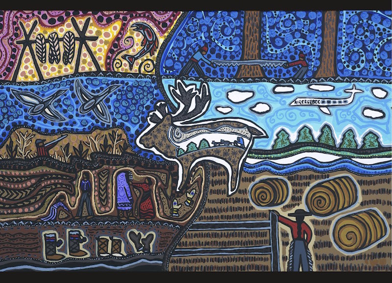 Caribou - painting by Leah Dorion