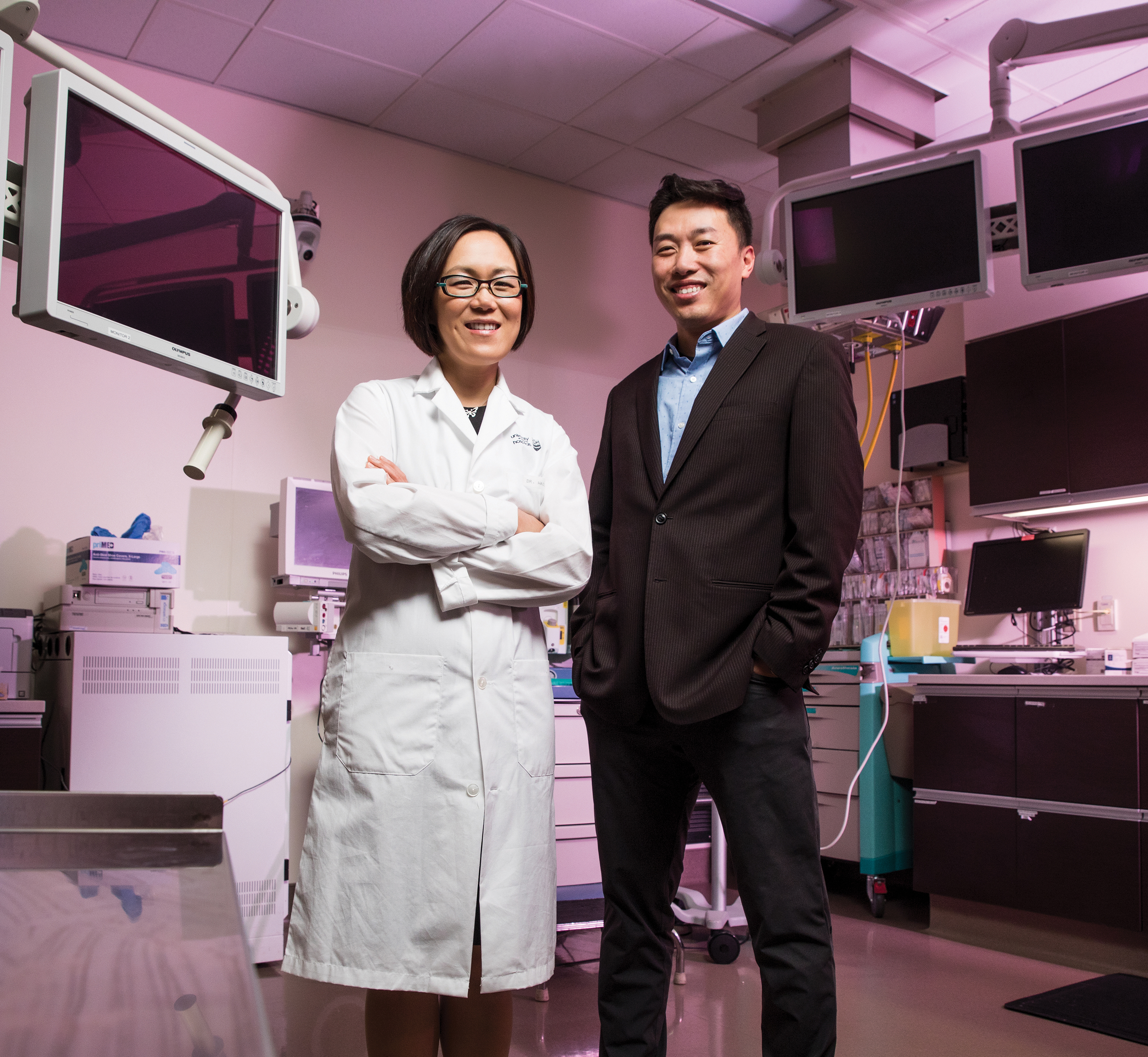 Haili Wang and David Chang, CEO of Metabolomics Technologies Inc., are improving cancer detection and prevention with the commercialization of a metabolomic urine test for colorectal cancer.