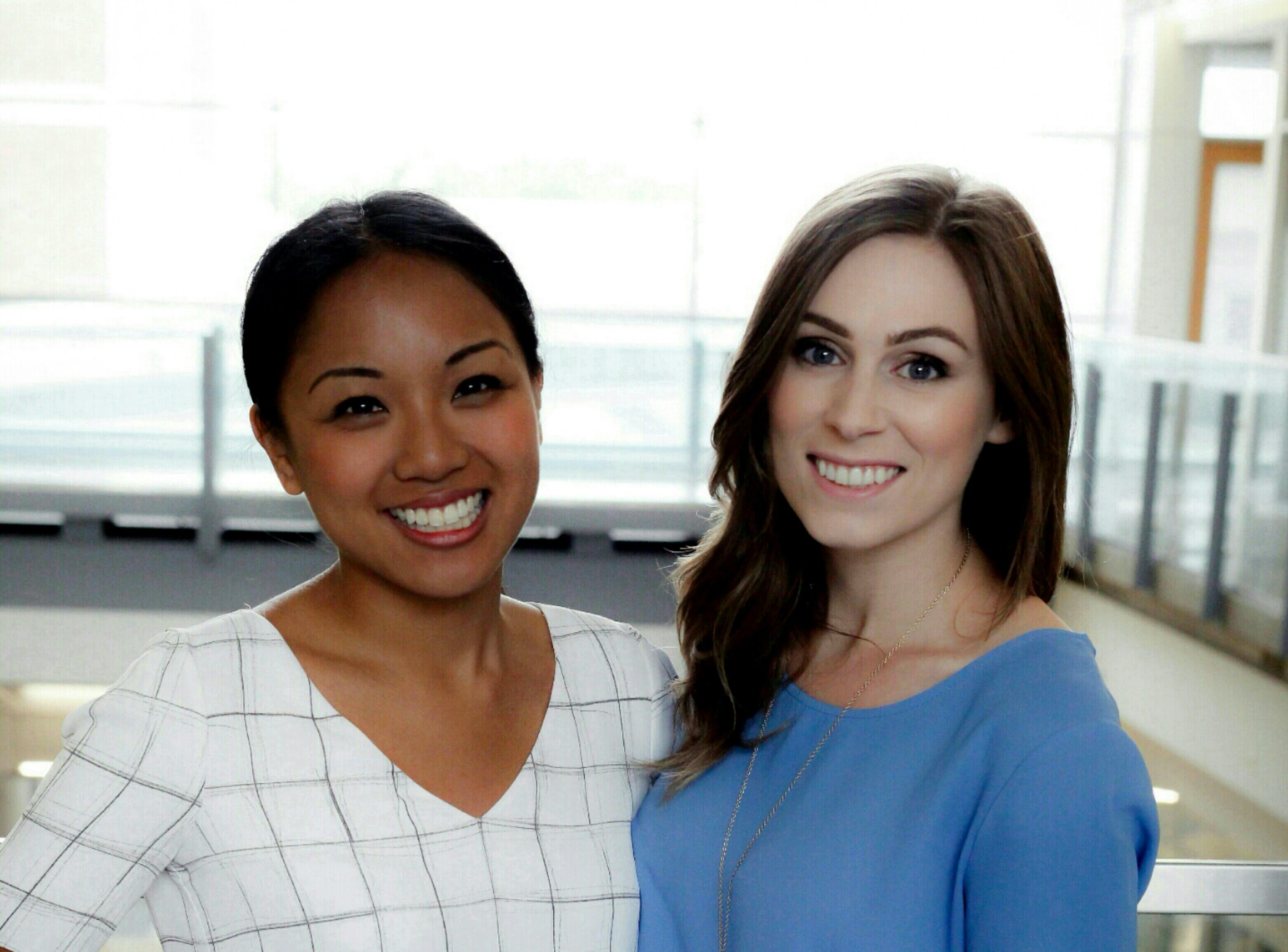 University of Alberta medical students Andrée Vincent and Roxanne Pinson