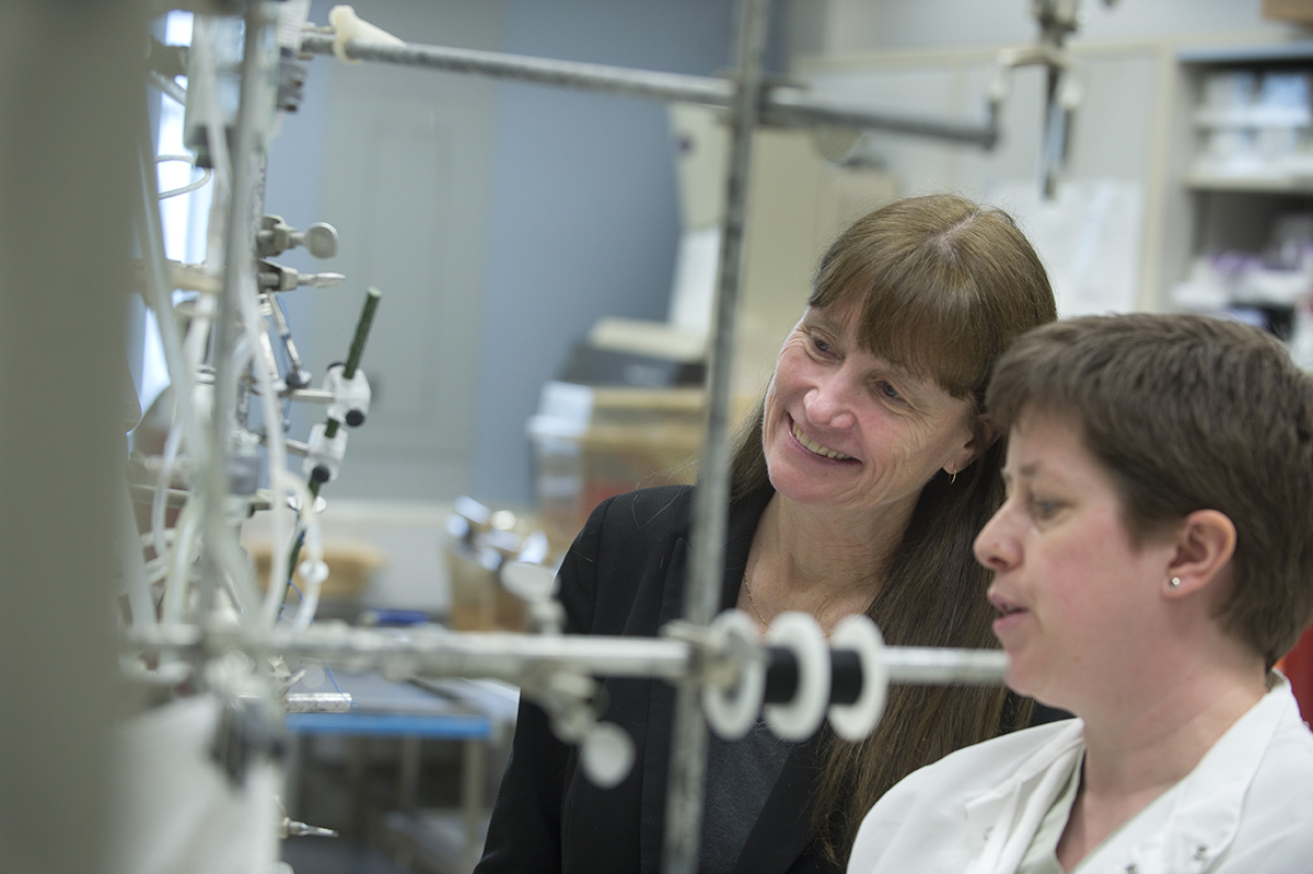 Sandra Davidge in a research lab at the University of Alberta.