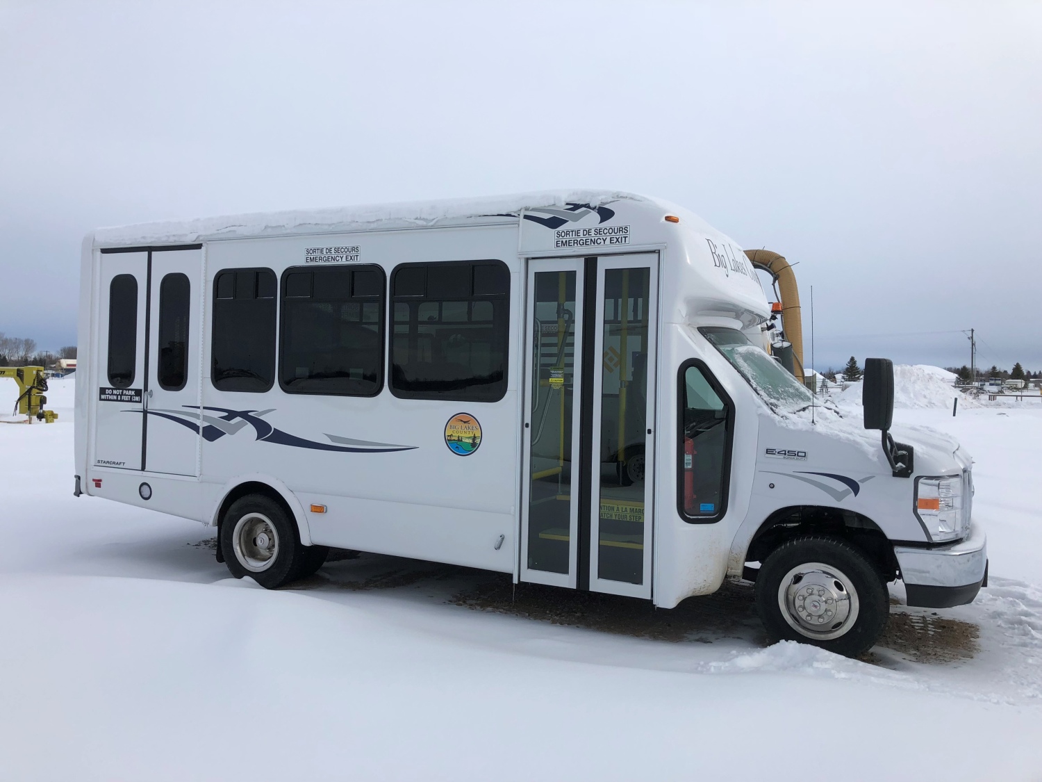 Bus purchased by Big Lakes County to transport seniors.