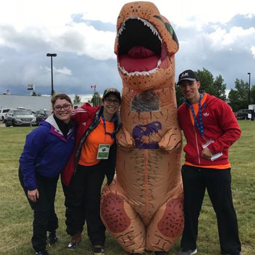 Terry de Freitas poses with friends at the Grand Prairie Alberta Summer Games in 2018