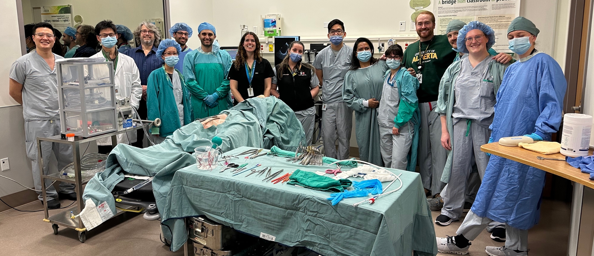 surgical team in training