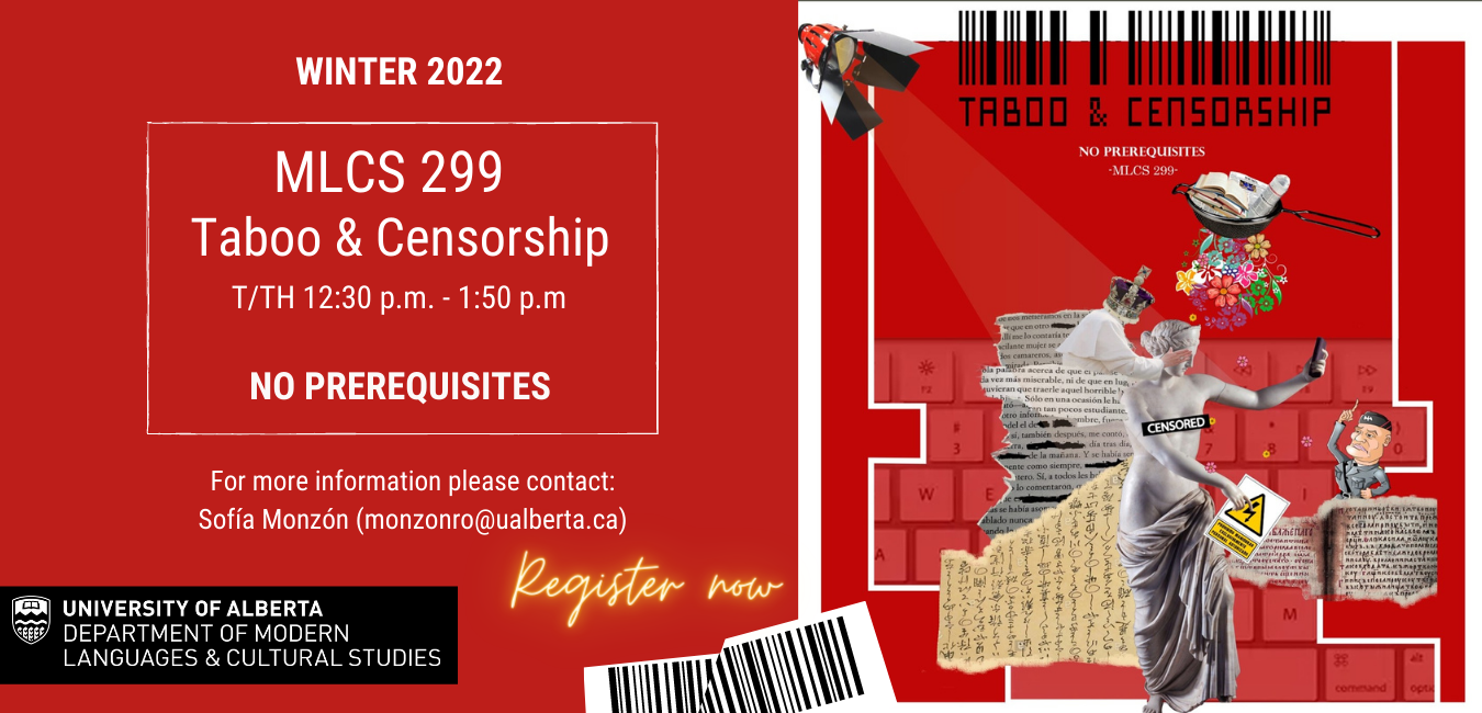MLCS 299 Taboo and Censorship course Winter 2022