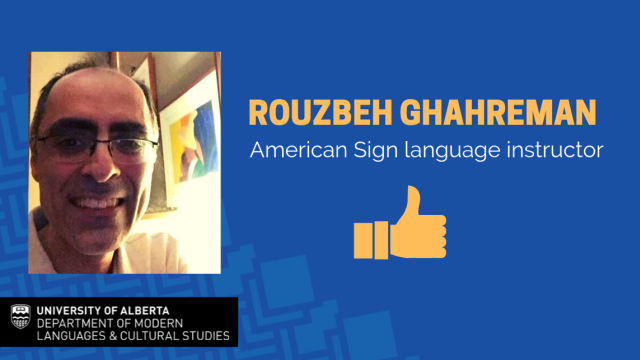 Rouzbeh Ghahreman ASL instructor