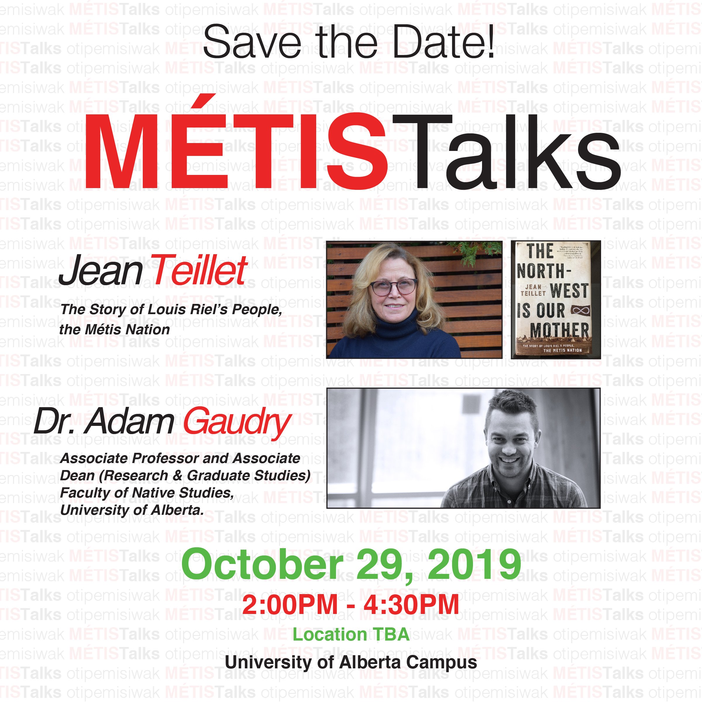 Save the Date Infographic for MÉTIS Talks