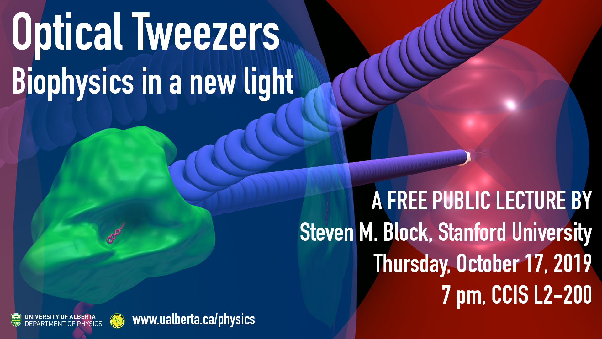 Steven M. Bloc public lecture, Thursday, October 17 at 7 pm, CCIS L2-200