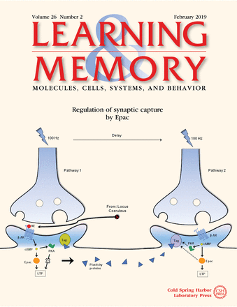 Nathan Brandwein - Cover Learning & Memory Journal Feb 2019