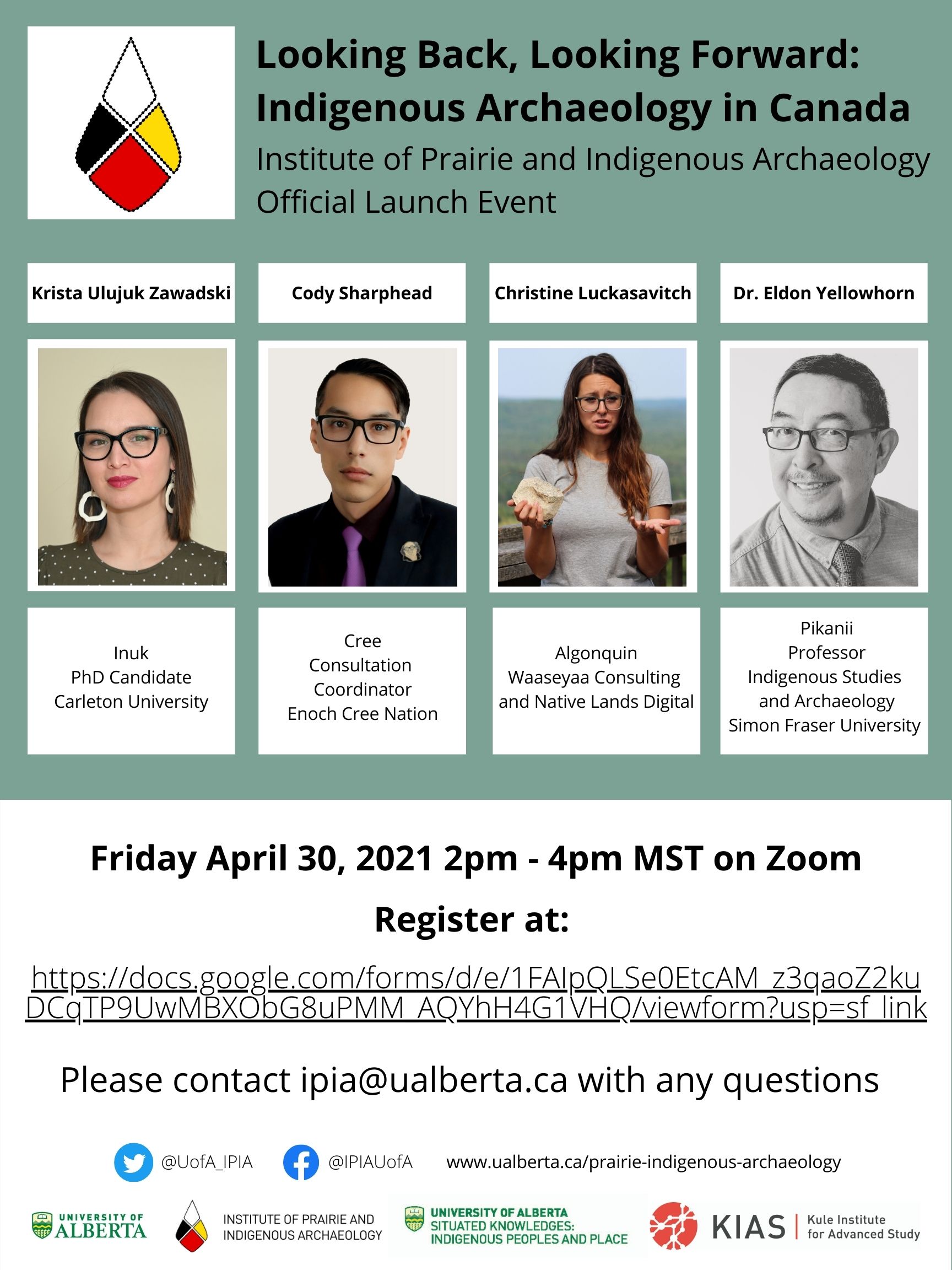 Poster for the IPIA Launch Event on April 30 2021